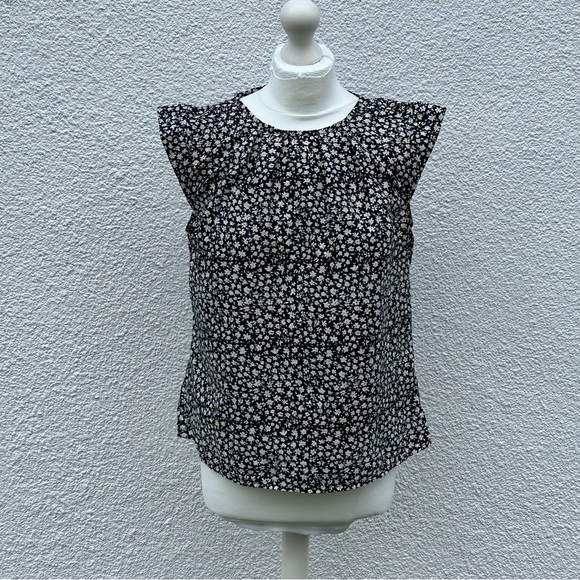 peacocks Tops - PEACOCKS Black Floral Blouse Size 12